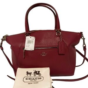 💐 COACH F79997 💐 DARK FUCHSIA PRAIRIE LEATHER SATCHEL MSRP $328